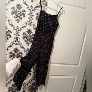 Old Navy Black and White Polka Dot Jumpsuit